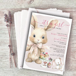 Invitación Bunny Baby Shower Chica