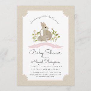 Invitación Bunny Baby Shower Invite