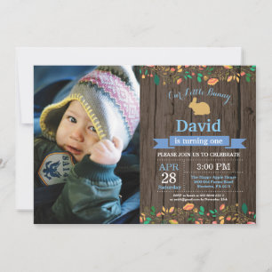 Invitación Bunny Birthday Chica Easter Egg 1er cumpleaños