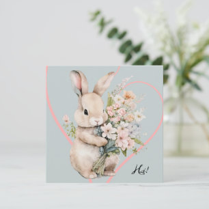 Invitación Bunny & Bouquet