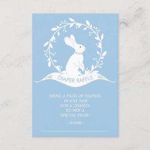 Invitación Bunny Boys Baby Shower Diaper Raffle Ticket