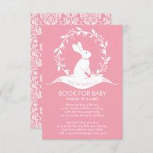 Bunny Chicas Baby Shower Book for Baby Card