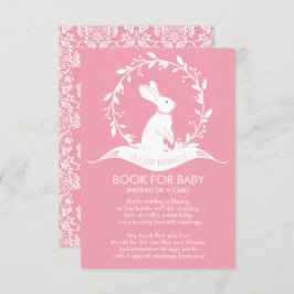Invitación Bunny Chicas Baby Shower Book for Baby Card