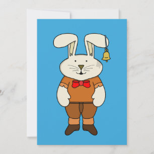 Invitación Bunny con una campana en el oído