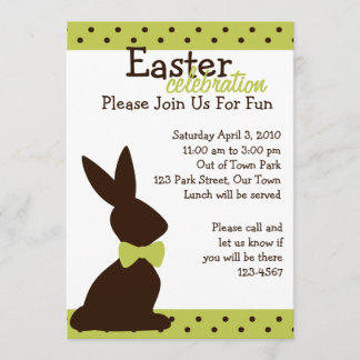 Invitación Bunny de chocolate con encanto