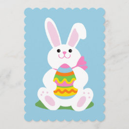 Invitación Bunny de Pascua ~ Caza de huevos
