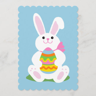 Invitación Bunny de Pascua ~ Caza de huevos