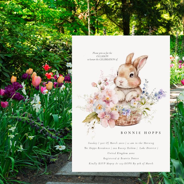 Invitación Bunny de primavera | Pascua | Huevo Hunt | Bebé |  (Subido por el creador)