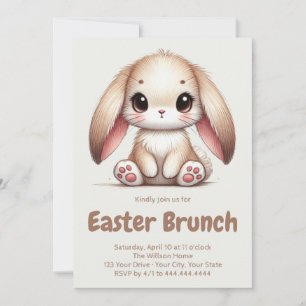 Invitación Bunny Eared Wonder Easter