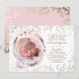 Invitación Bunny está convirtiendo a un Chica en la foto del