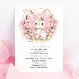 Invitación Bunny está en el camino de Baby Shower