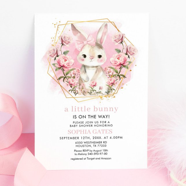 Invitación Bunny está en el camino de Baby Shower (Subido por el creador)