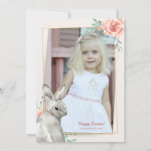 Invitación Bunny Frame Photo Easter Card