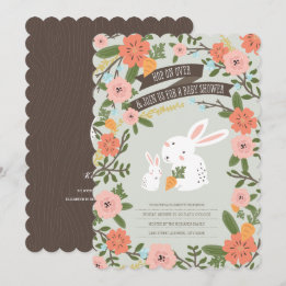 Invitación Bunny Love Baby Shower Invite