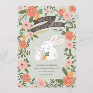 Invitación Bunny Love Easter Brunch Invite