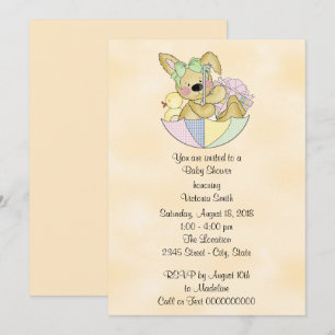 Invitación Bunny neutral de género de Baby Shower