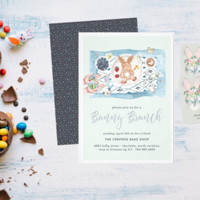 Invitación Bunny Pancakes | Bunny Brunch de Pascua (Subido por el creador)