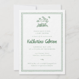 Invitación Bunny Rabbit Baby Shower Invitation