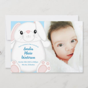 Invitación Bunny Rabbit Baby Shower Woodland