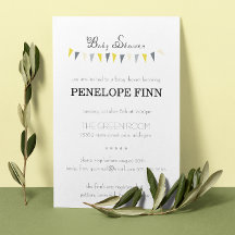 Bunting Baby Shower Invitation