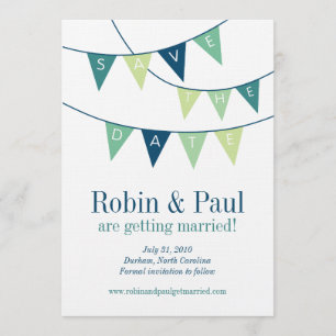 Invitación Bunting Save the Date