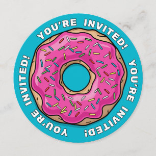 Invitación Buñuelo asperjado rosa delicioso jugoso