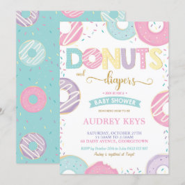 Invitación Buñuelo de la ducha de la niña de los anillos de