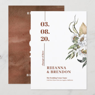 Invitación Buque de flores de Savanna Watercolour