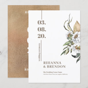 Invitación Buque de flores de Savanna Watercolour