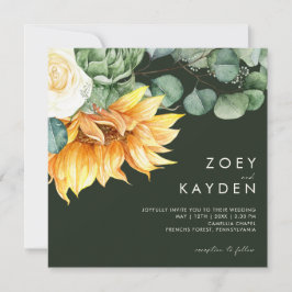 Invitación Buque de girasol | Boda de la Plaza Verde