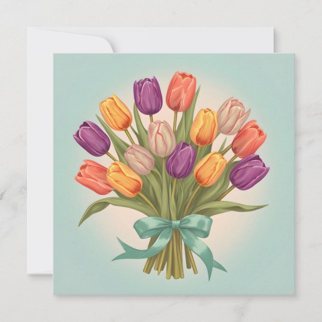 Invitación Buque de tulipanes (Anverso)