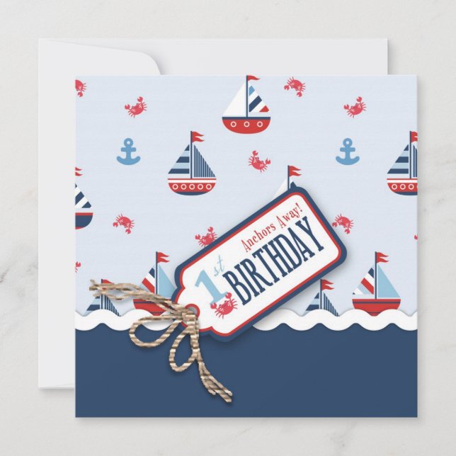 Invitación Buques Ahoy Día del Aniversario Invitar Plaza 1 (Anverso)
