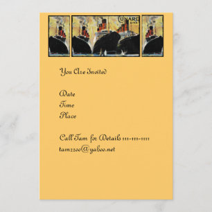Invitación Buques titanicos en puerto 1912