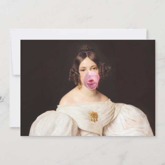 Invitación Burbble Gum Diva (Anverso)