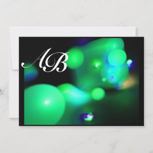 Invitación BURBUJA CUÁNTICA negro verde
