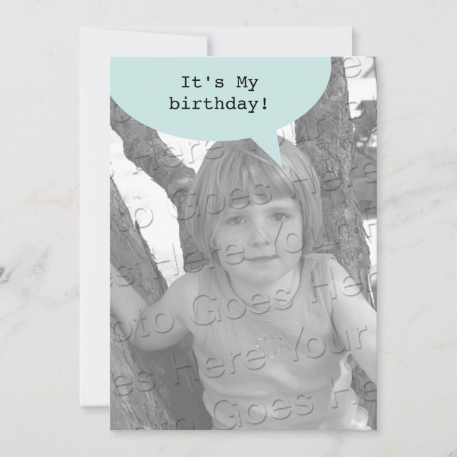 Invitación Burbuja de la cita del cumpleaños (Anverso)