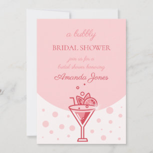 Invitación Burbuja de rosa: Bonito Elegance Fun Bridal Shower