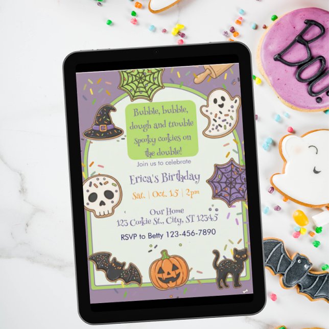 Invitación Burbuja Dough Trout, cumpleaños de Cookie (Subido por el creador)