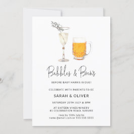 Invitación Burbujas acuáticas y Baby Shower