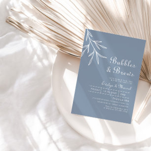 Invitación Burbujas azul turbulentas mínimas y ráfagas ducha 