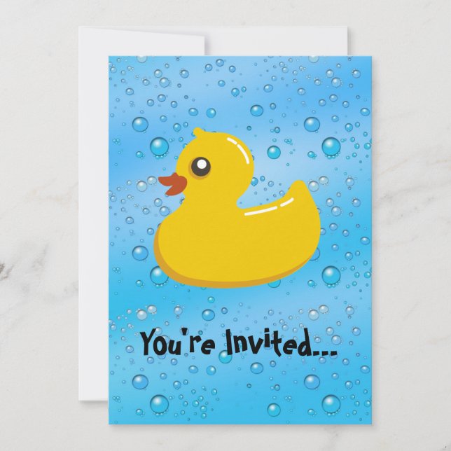 Invitación Burbujas azules/pedregosas (Anverso)
