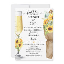Burbujas Brunch & Blooms Sunflowers Ducha de novia