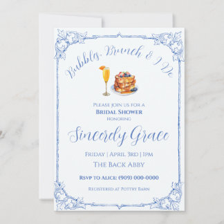 Invitación Burbujas, Brunch y Me Caso