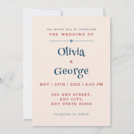 Invitación Burbujas de amor: Boda de hadas simple