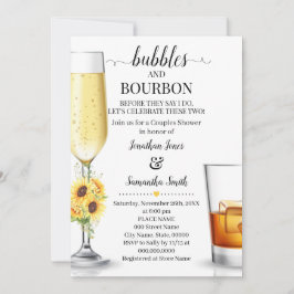 Invitación Burbujas de girasol y borbón antes de comprometerm