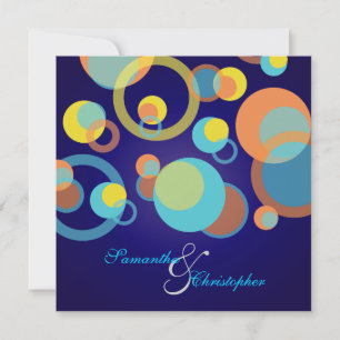 Invitación Burbujas de moldes/invitaciones contemporáneas/col