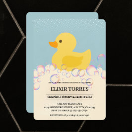 Invitación Burbujas de Rubber Ducky Bubbles Baby Shower