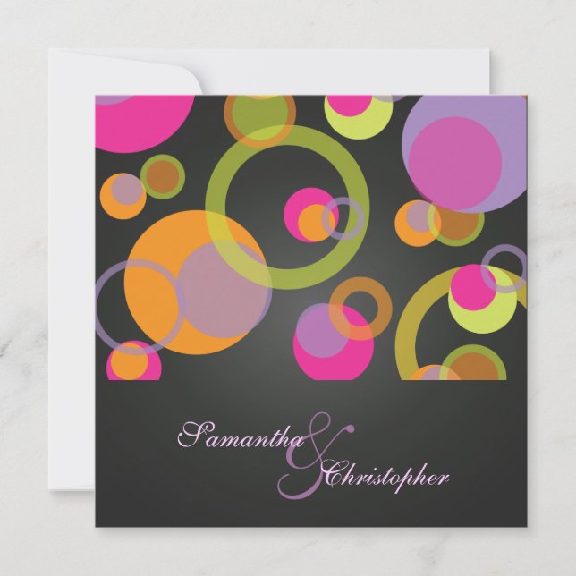 Invitación Burbujas de sangre/invitaciones contemporáneas (Anverso)