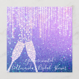 Invitación Burbujas de vidrio de diamante dulce16ª ducha de n