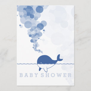 Invitación "Burbujas" - El Baby Shower de la ballena azul beb